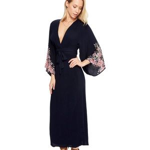 Navy wrap dress